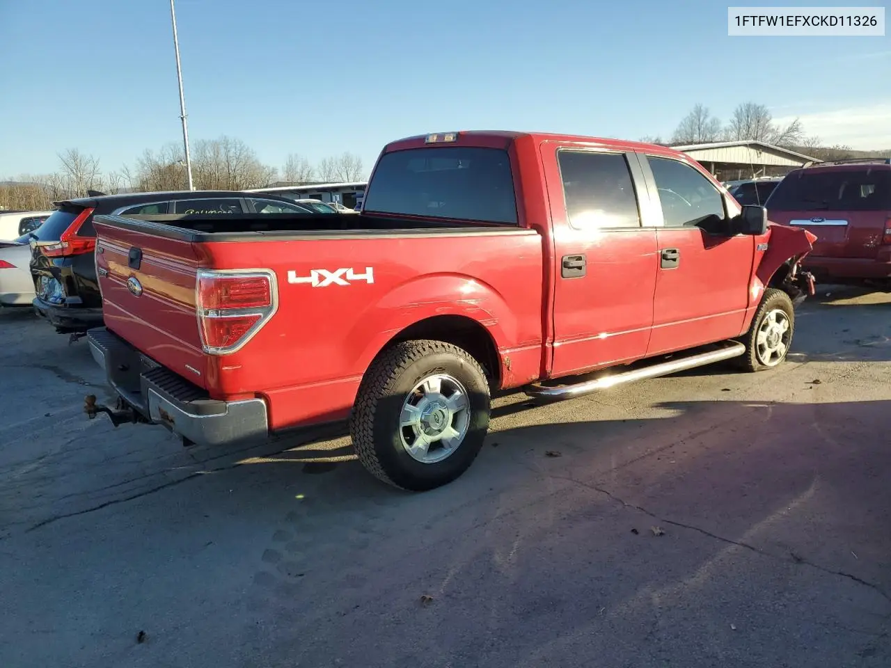 1FTFW1EFXCKD11326 2012 Ford F150 Supercrew