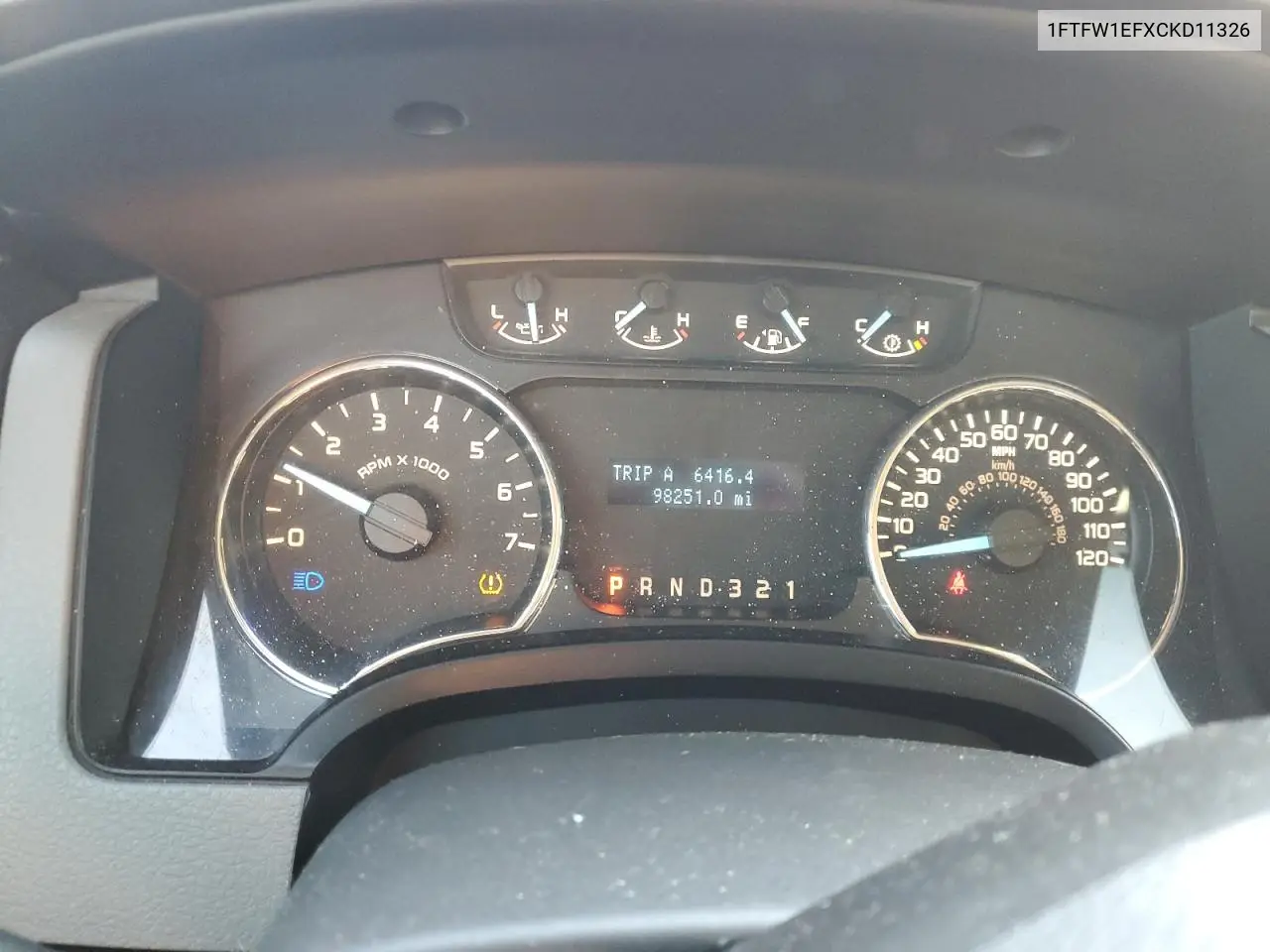 1FTFW1EFXCKD11326 2012 Ford F150 Supercrew