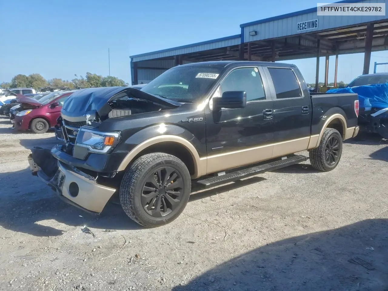 1FTFW1ET4CKE29782 2012 Ford F150 Supercrew