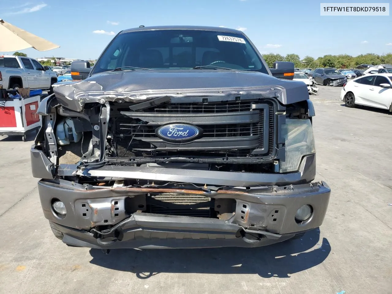 2013 Ford F150 Supercrew VIN: 1FTFW1ET8DKD79518 Lot: 72637574