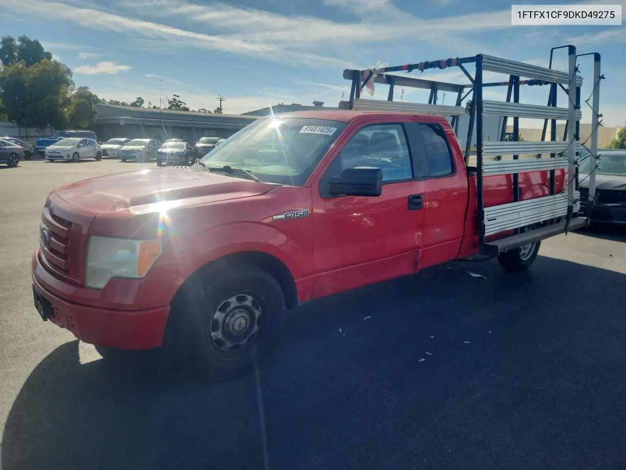 1FTFX1CF9DKD49275 2013 Ford F150 Super Cab