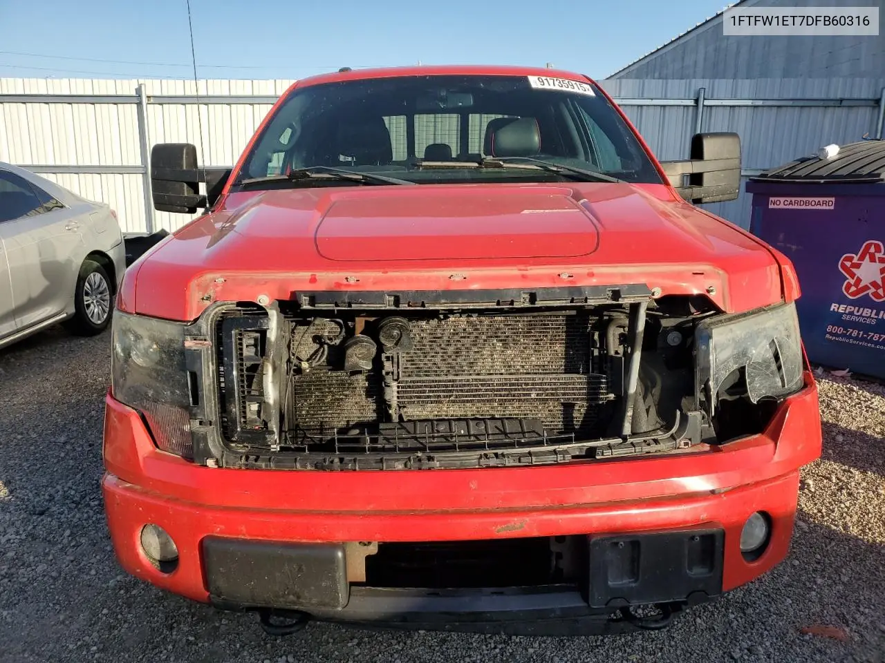 1FTFW1ET7DFB60316 2013 Ford F150 Supercrew