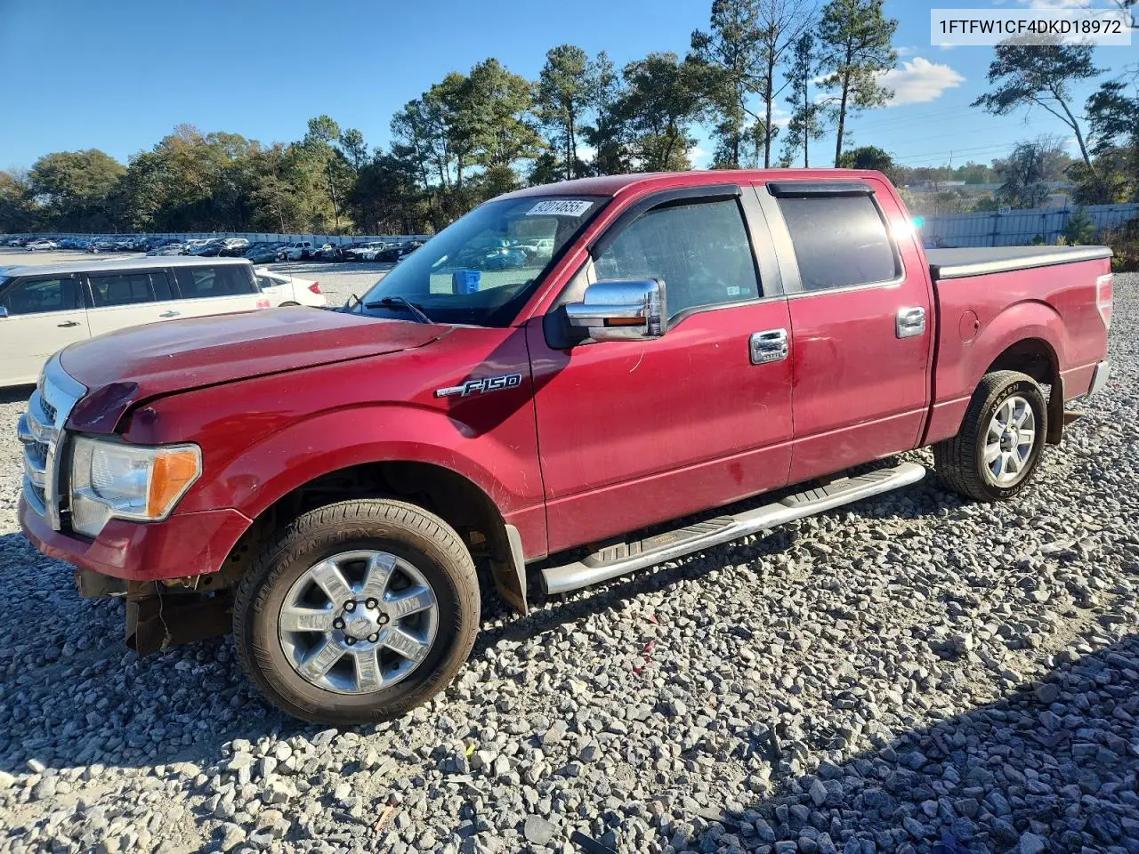 1FTFW1CF4DKD18972 2013 Ford F150 Supercrew