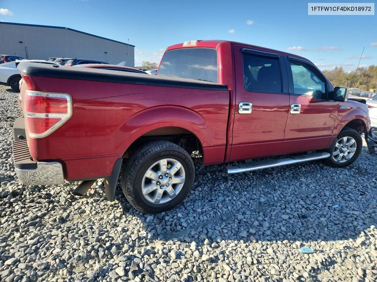 1FTFW1CF4DKD18972 2013 Ford F150 Supercrew