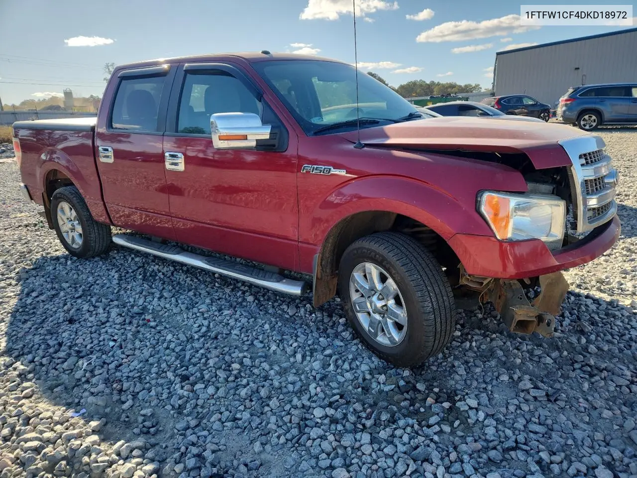 1FTFW1CF4DKD18972 2013 Ford F150 Supercrew