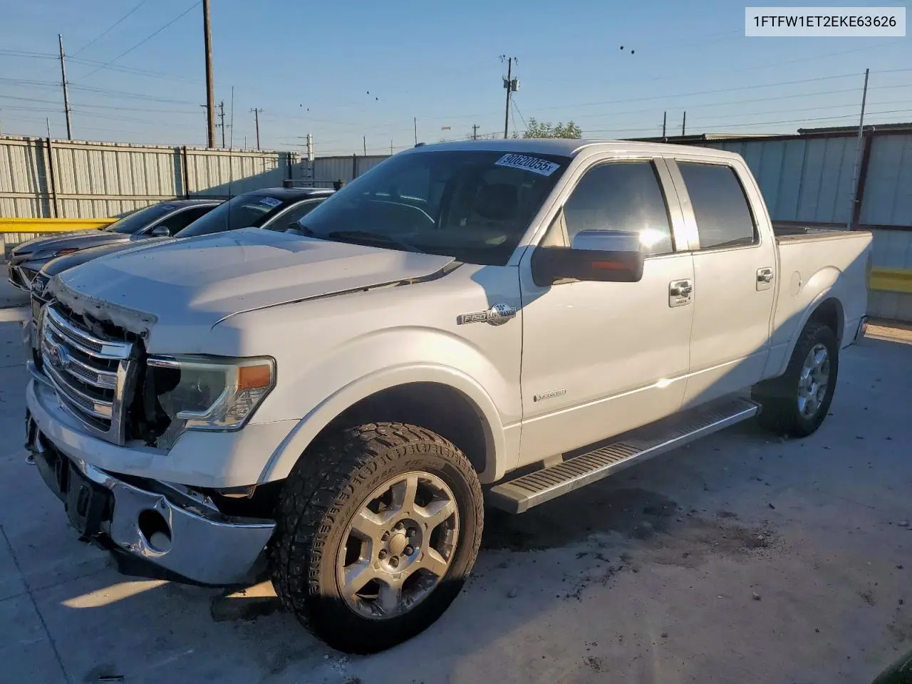1FTFW1ET2EKE63626 2014 Ford F150 Supercrew