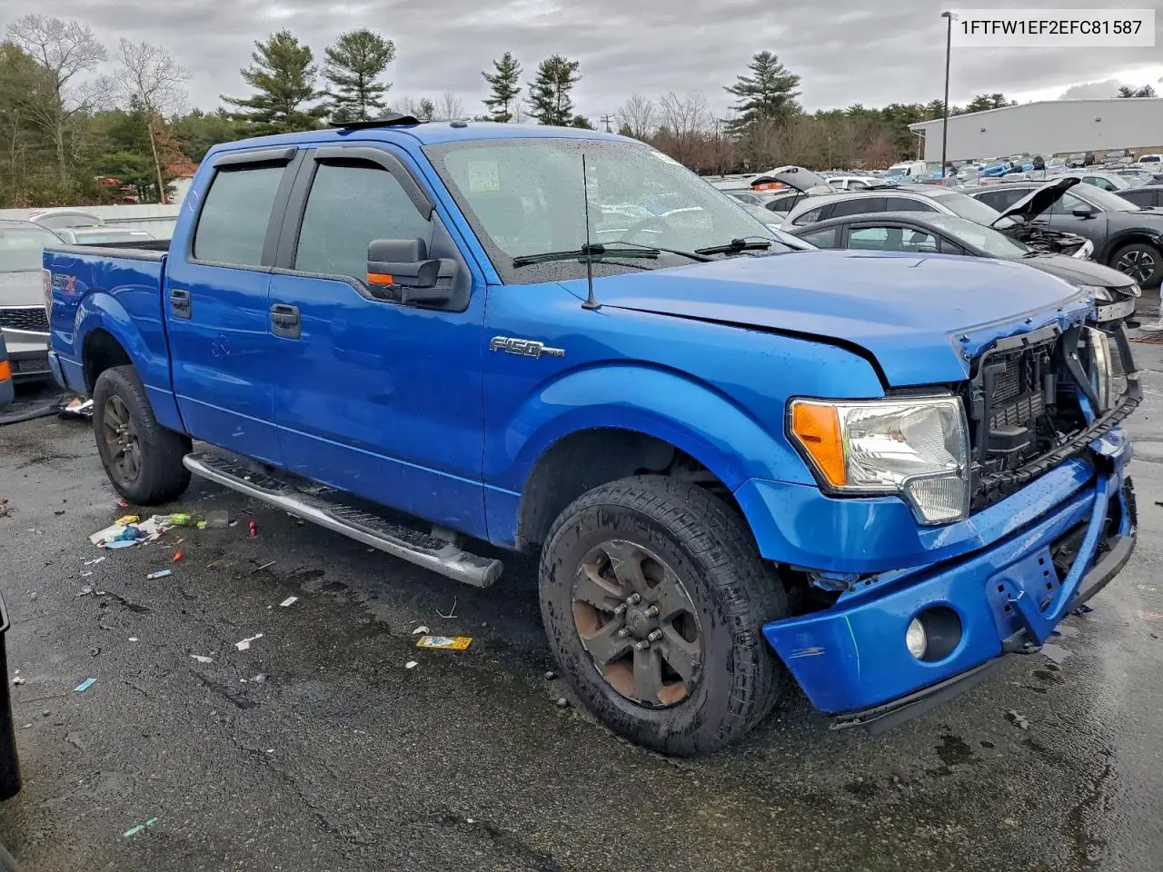 1FTFW1EF2EFC81587 2014 Ford F150 Supercrew