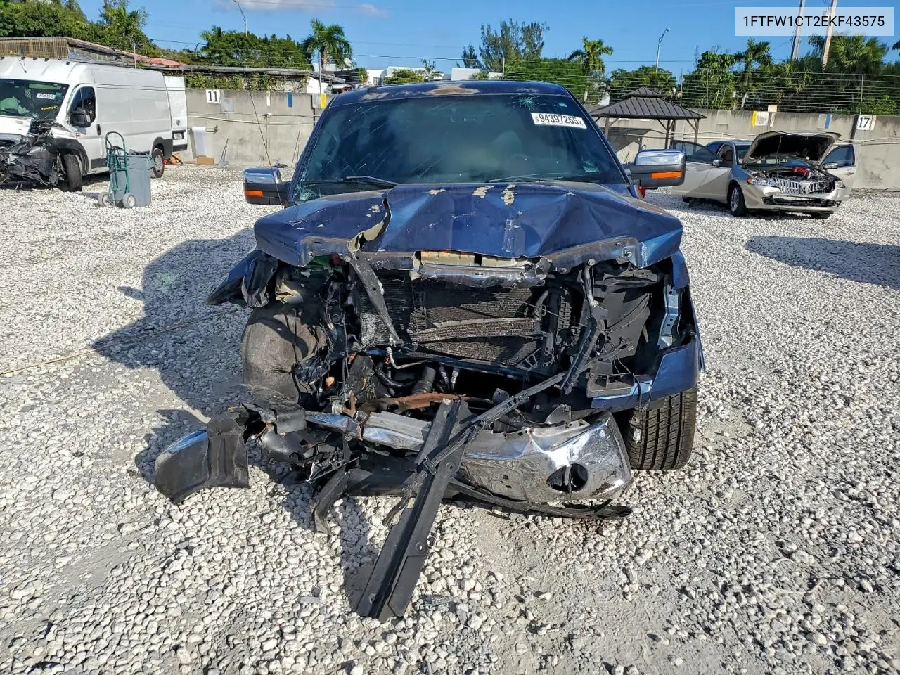 1FTFW1CT2EKF43575 2014 Ford F150 Supercrew