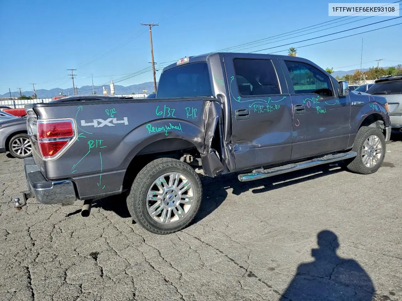 1FTFW1EF6EKE93108 2014 Ford F150 Supercrew