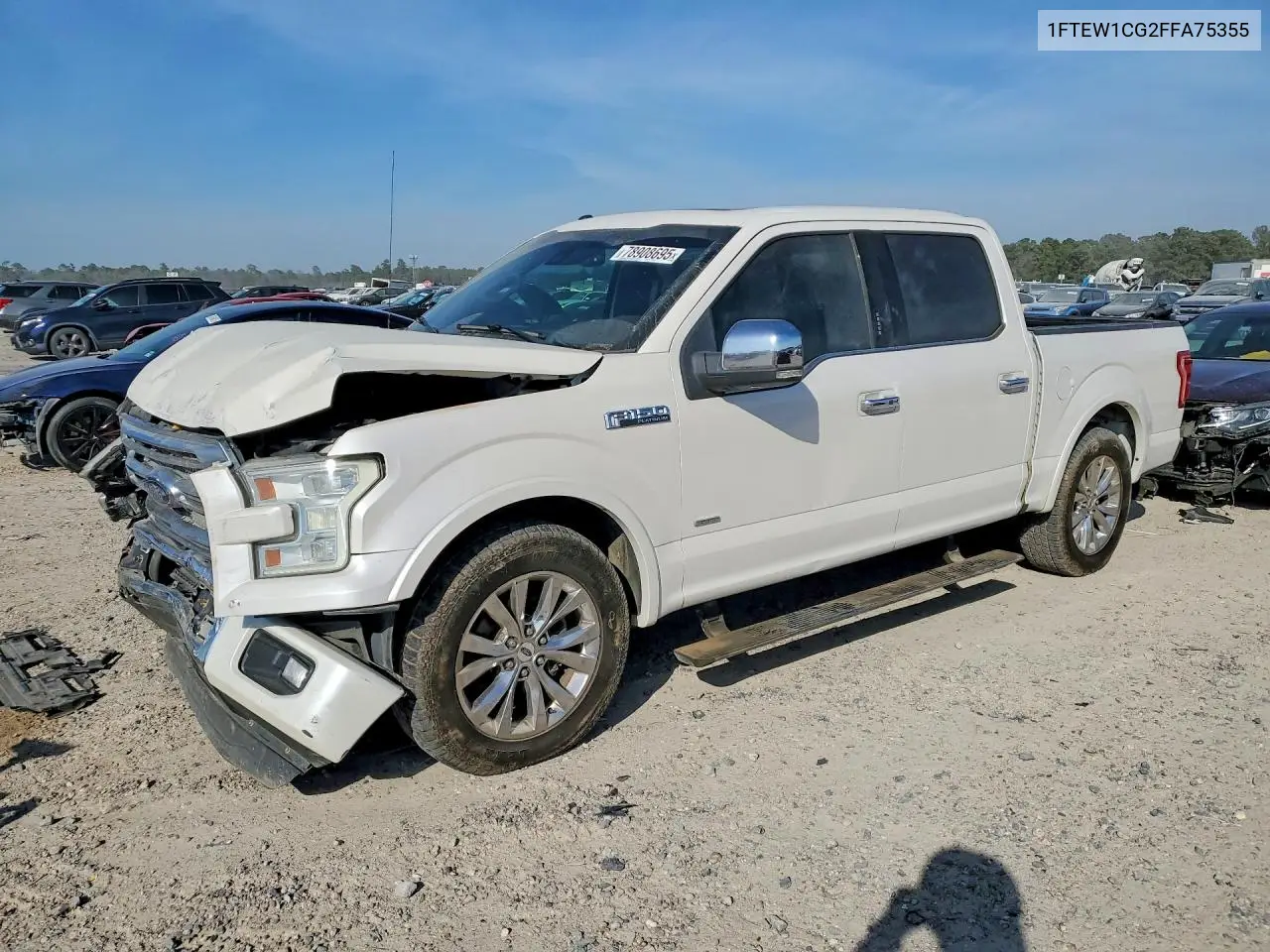 1FTEW1CG2FFA75355 2015 Ford F150 Supercrew