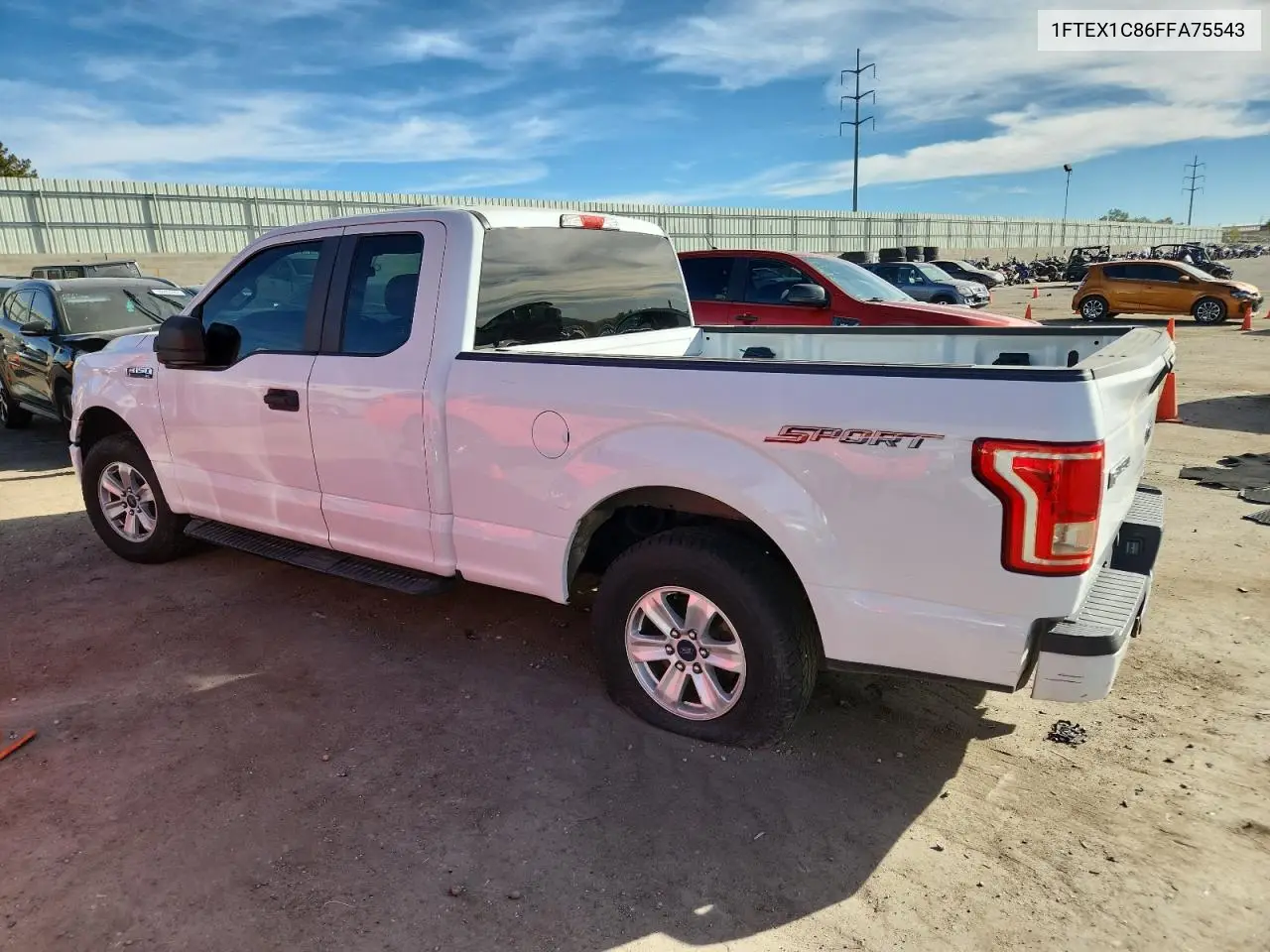 1FTEX1C86FFA75543 2015 Ford F150 Super Cab