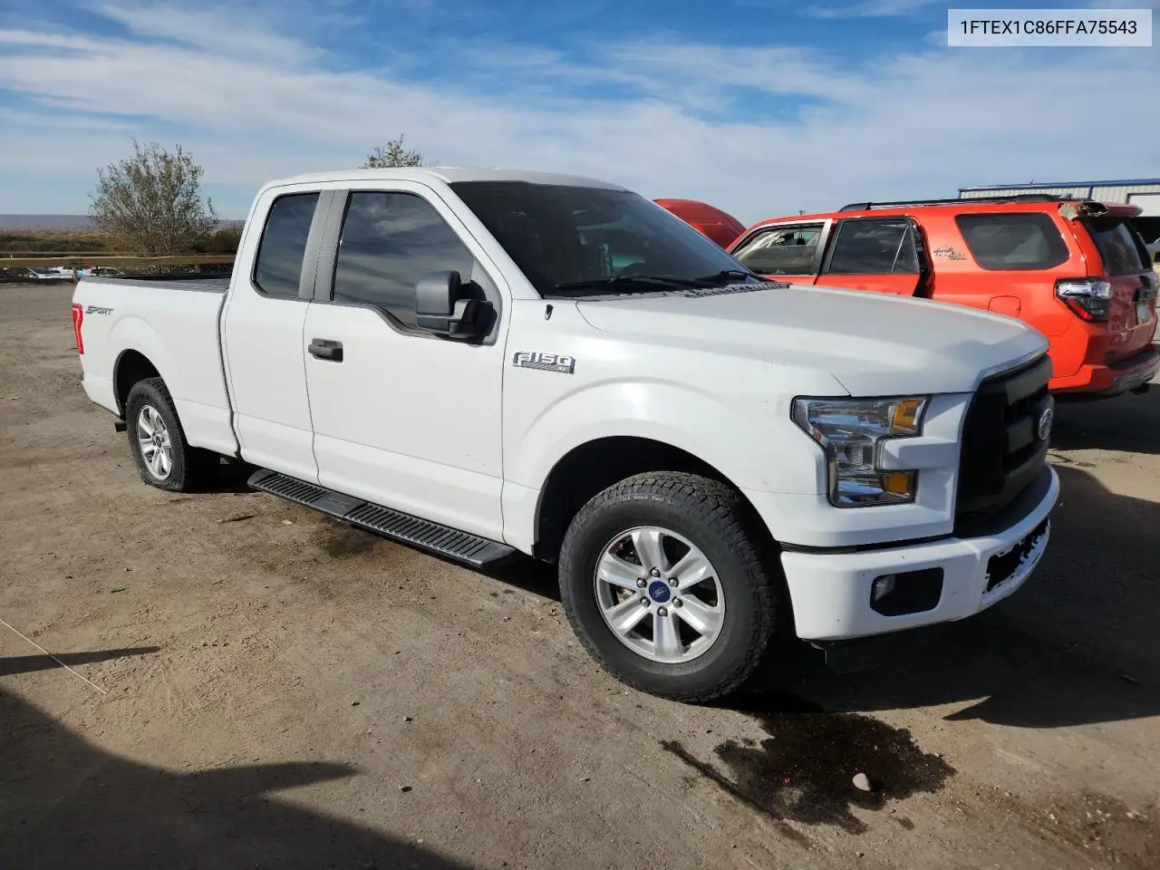 1FTEX1C86FFA75543 2015 Ford F150 Super Cab