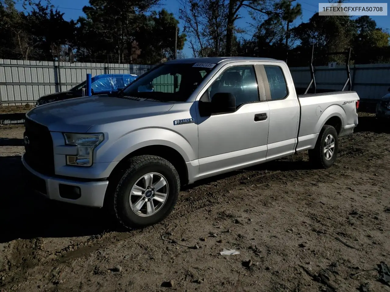 1FTEX1CFXFFA50708 2015 Ford F150 Super Cab