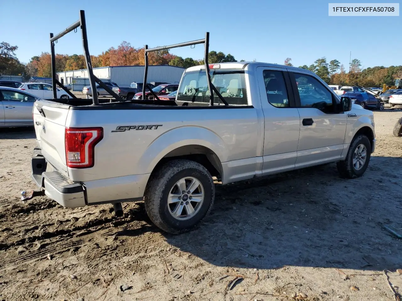 1FTEX1CFXFFA50708 2015 Ford F150 Super Cab