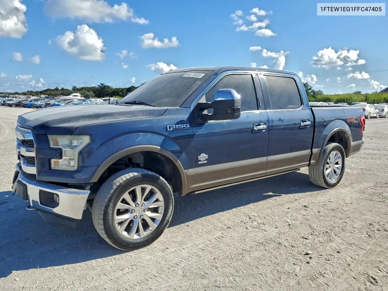 1FTEW1EG1FFC47405 2015 Ford F150 Supercrew