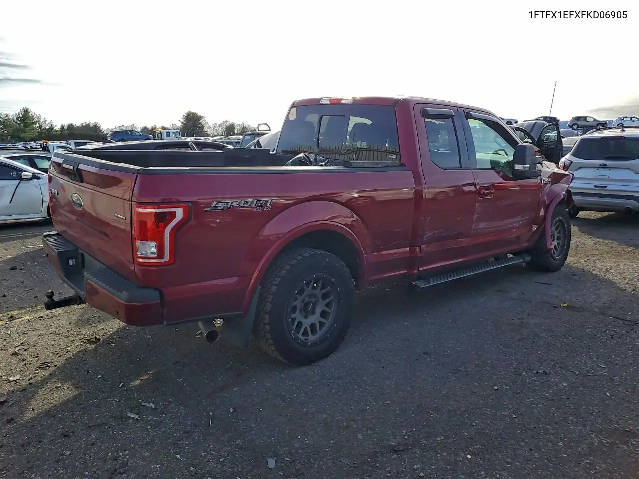 1FTFX1EFXFKD06905 2015 Ford F150 Super Cab
