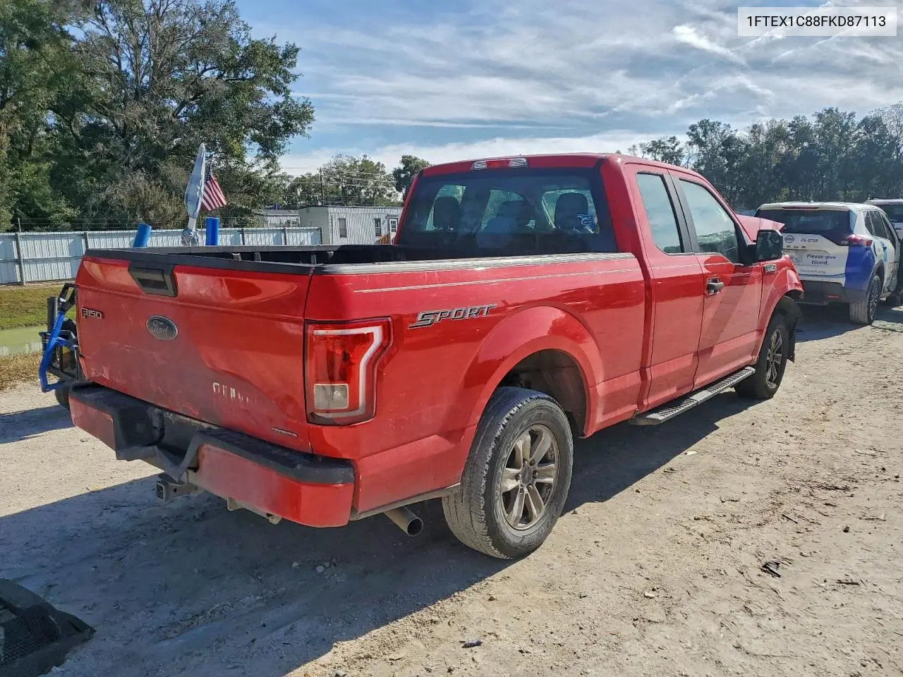 1FTEX1C88FKD87113 2015 Ford F150 Super Cab
