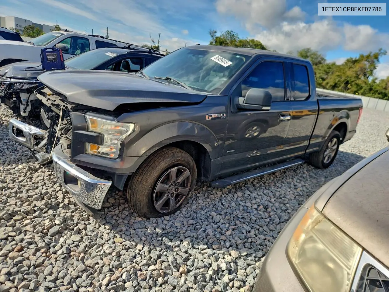 1FTEX1CP8FKE07786 2015 Ford F150 Super Cab