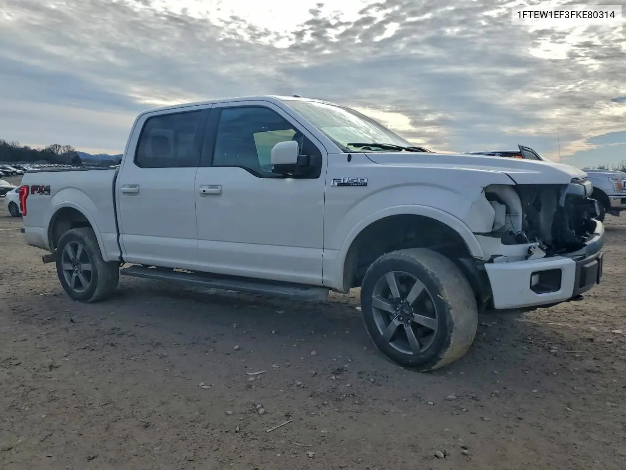 1FTEW1EF3FKE80314 2015 Ford F150 Supercrew