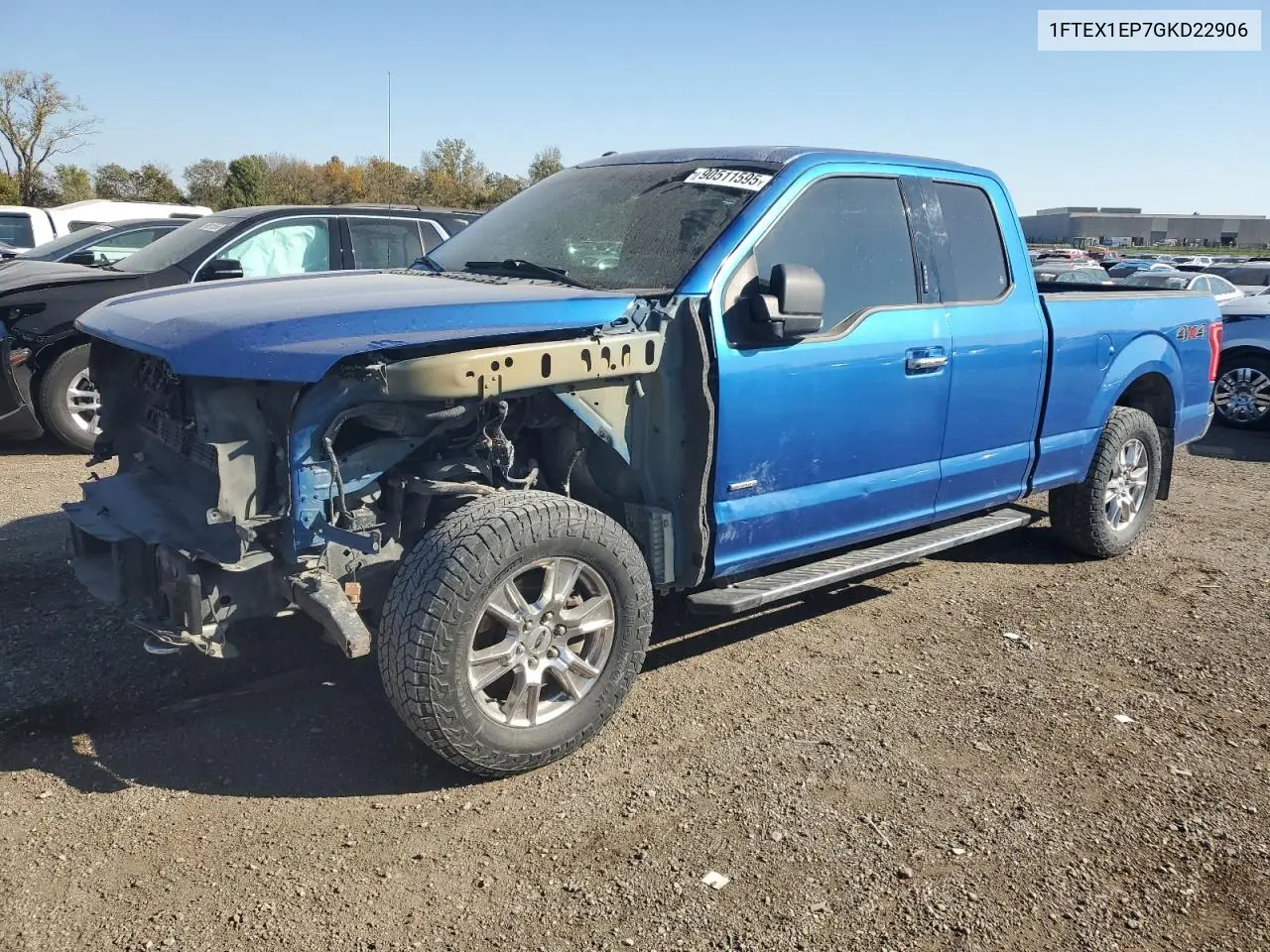 1FTEX1EP7GKD22906 2016 Ford F150 Super Cab