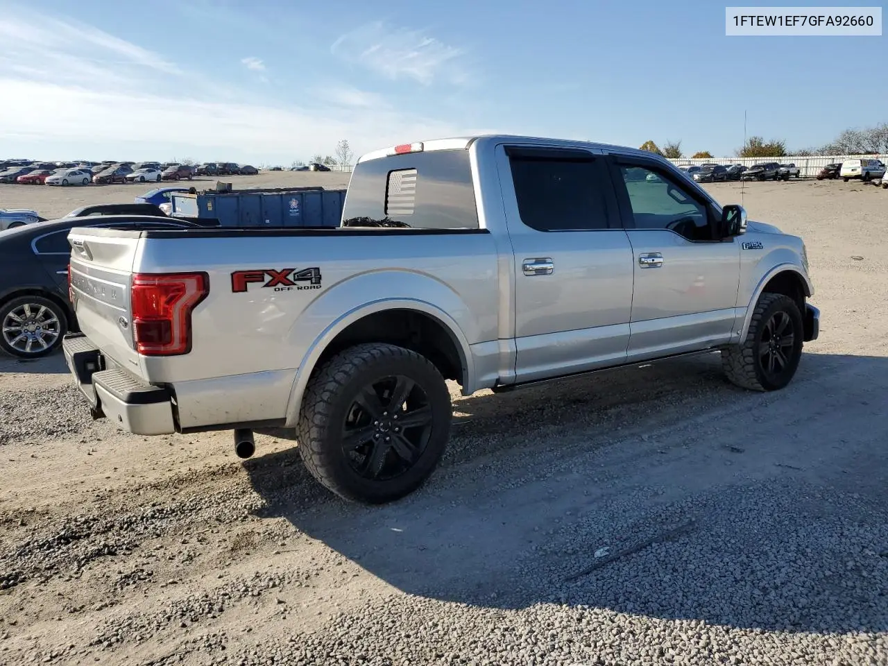 1FTEW1EF7GFA92660 2016 Ford F150 Supercrew