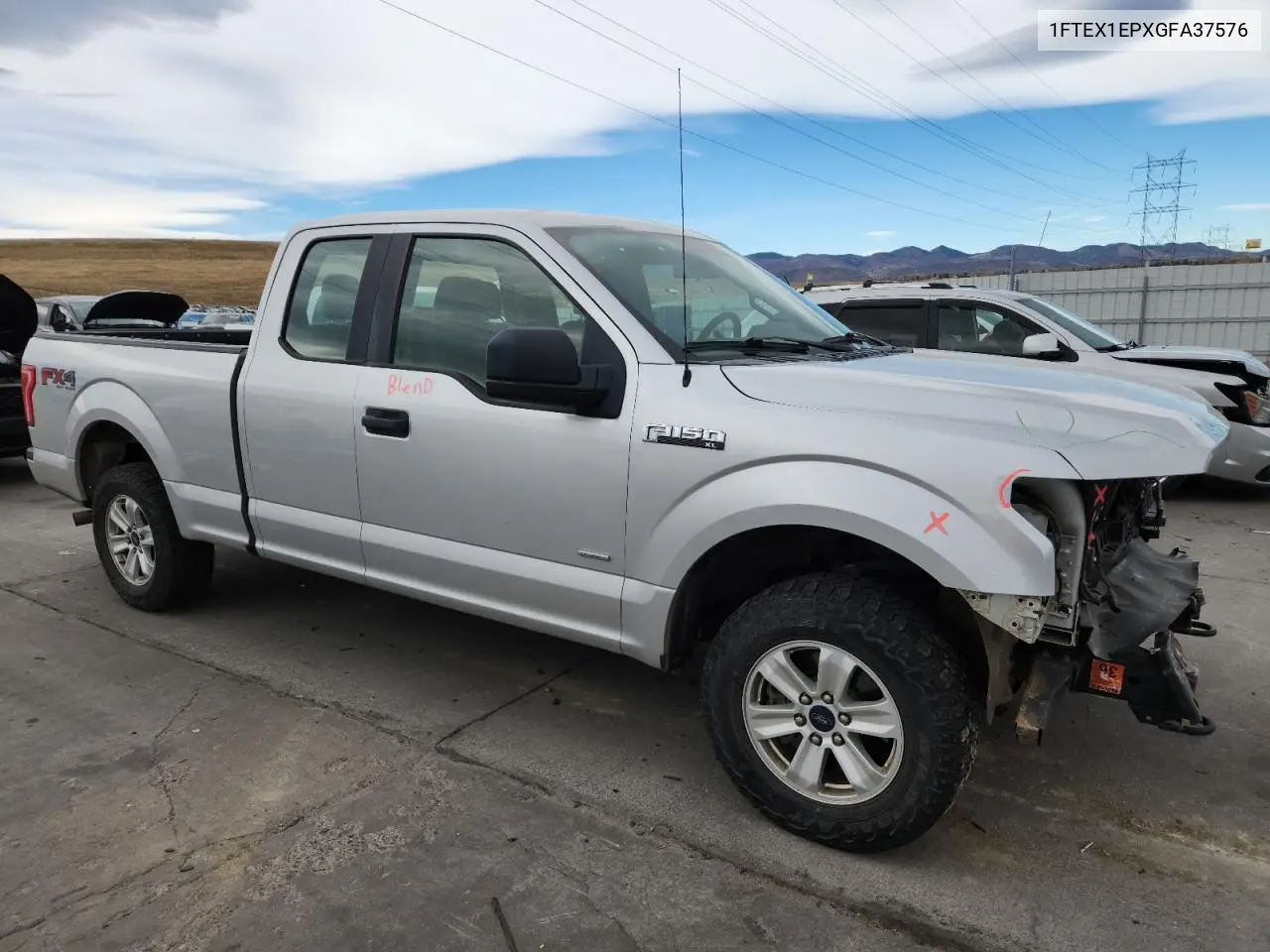 1FTEX1EPXGFA37576 2016 Ford F150 Super Cab