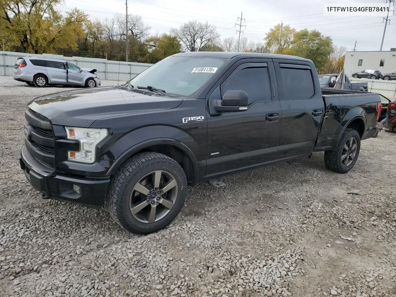 1FTFW1EG4GFB78411 2016 Ford F150 Supercrew