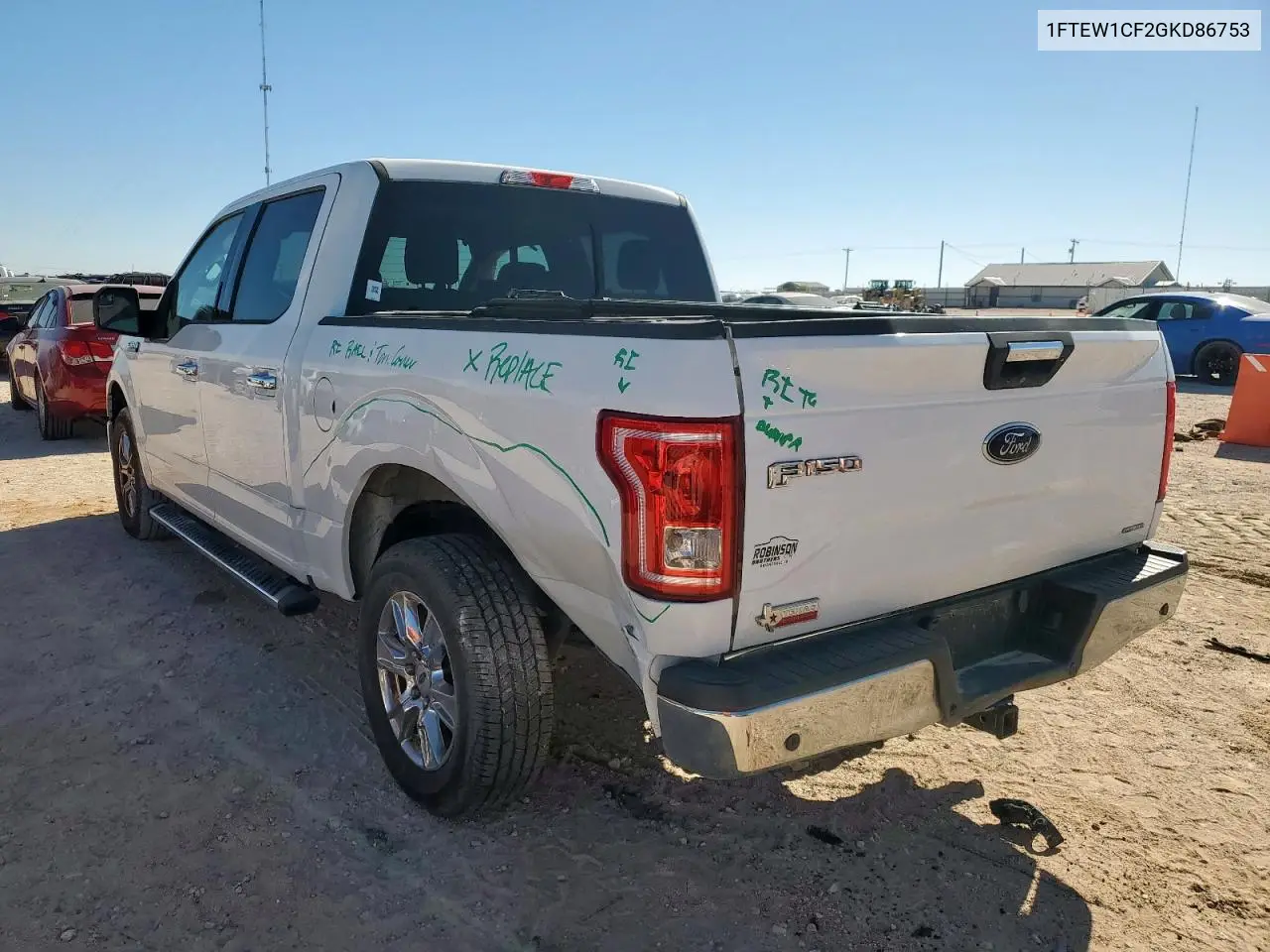 1FTEW1CF2GKD86753 2016 Ford F150 Supercrew