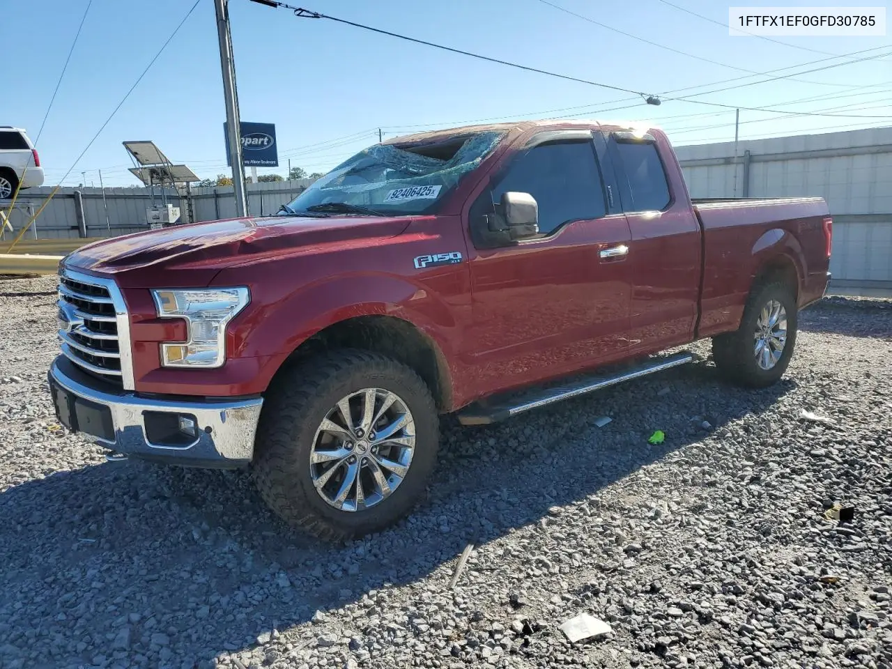 1FTFX1EF0GFD30785 2016 Ford F150 Super Cab
