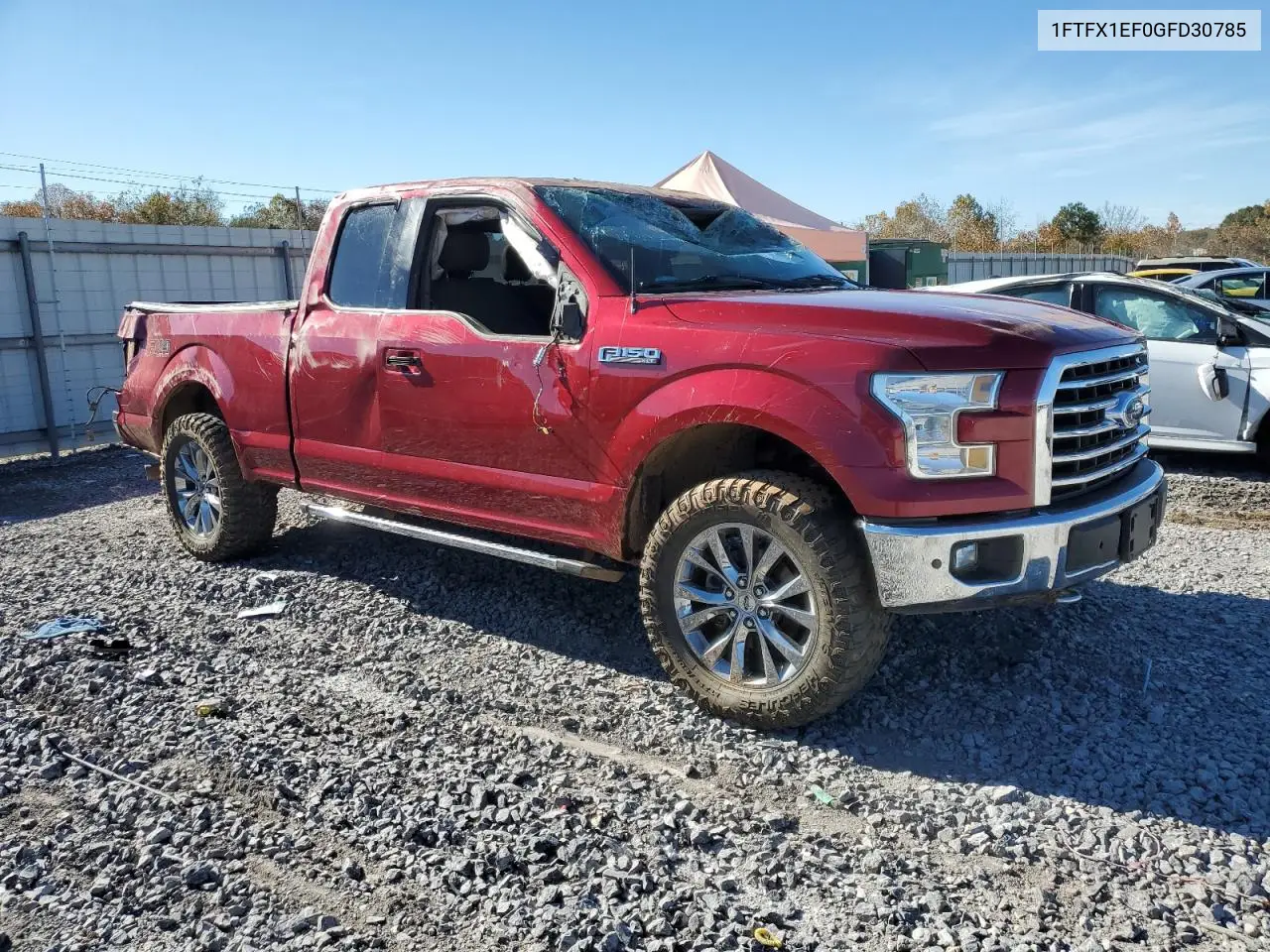 1FTFX1EF0GFD30785 2016 Ford F150 Super Cab