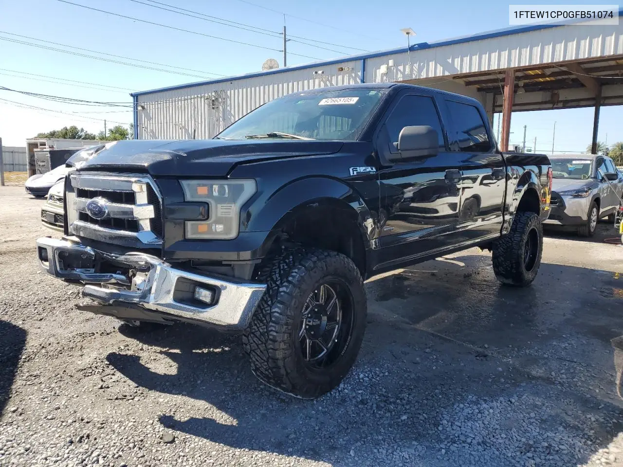 1FTEW1CP0GFB51074 2016 Ford F150 Supercrew
