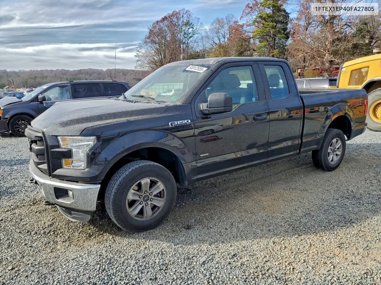 1FTEX1EP4GFA27805 2016 Ford F150 Super Cab