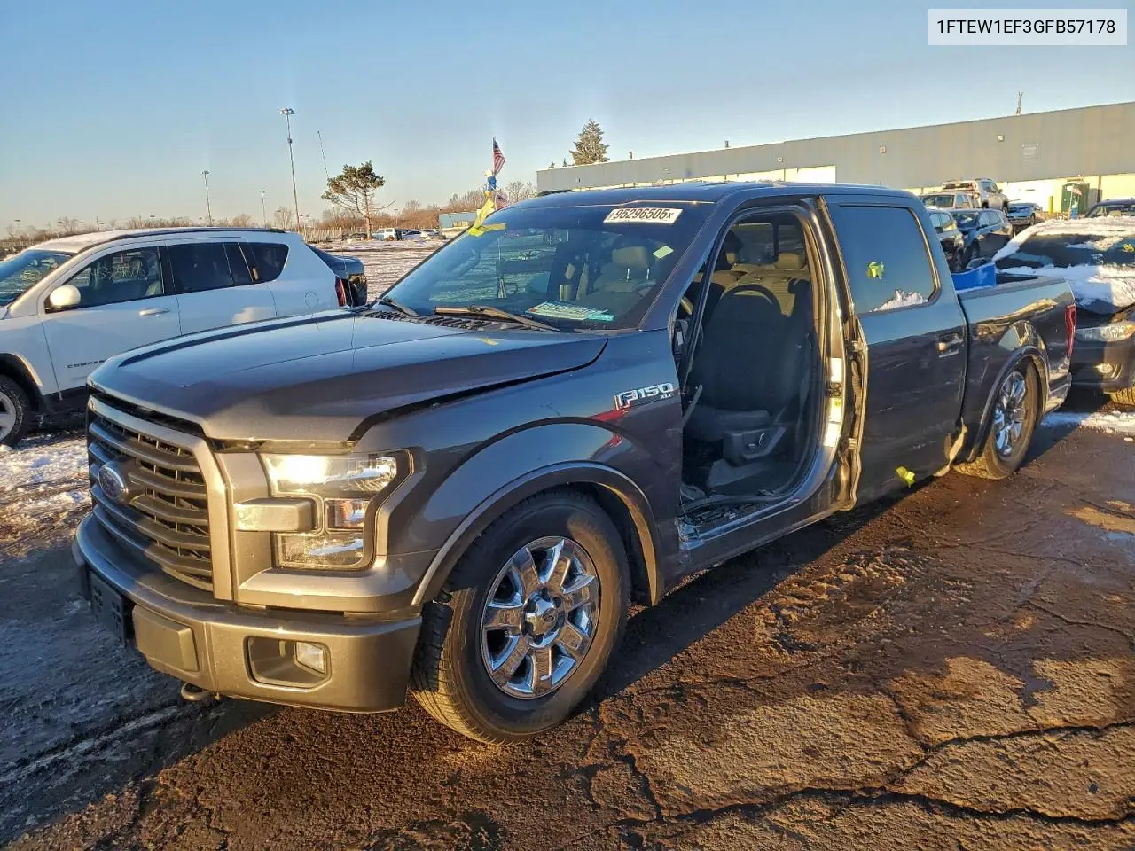 1FTEW1EF3GFB57178 2016 Ford F150 Supercrew
