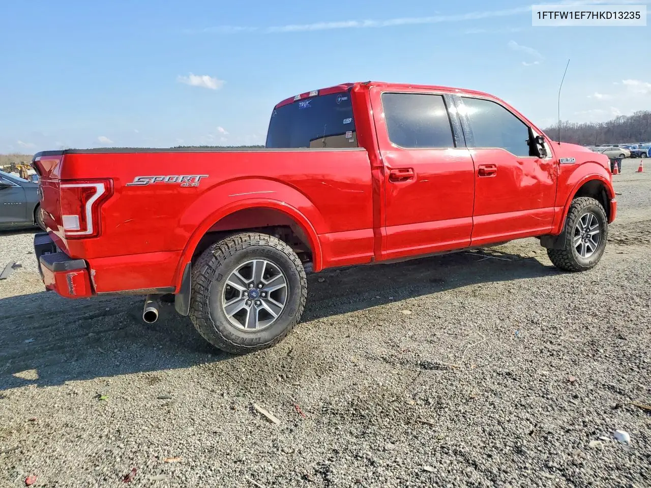 1FTFW1EF7HKD13235 2017 Ford F150 Supercrew