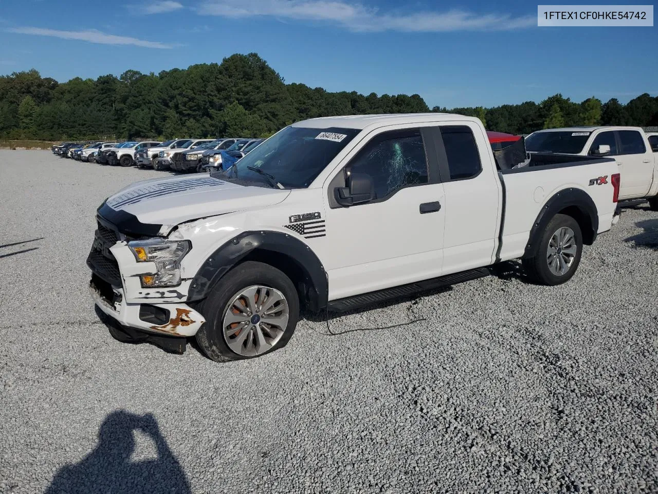 1FTEX1CF0HKE54742 2017 Ford F150 Super Cab