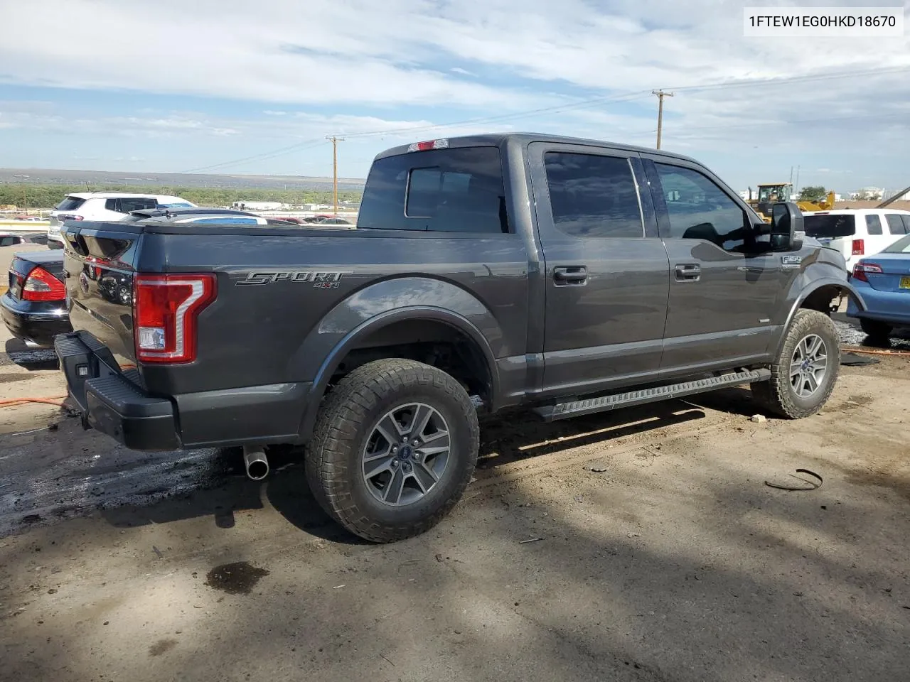 1FTEW1EG0HKD18670 2017 Ford F150 Supercrew