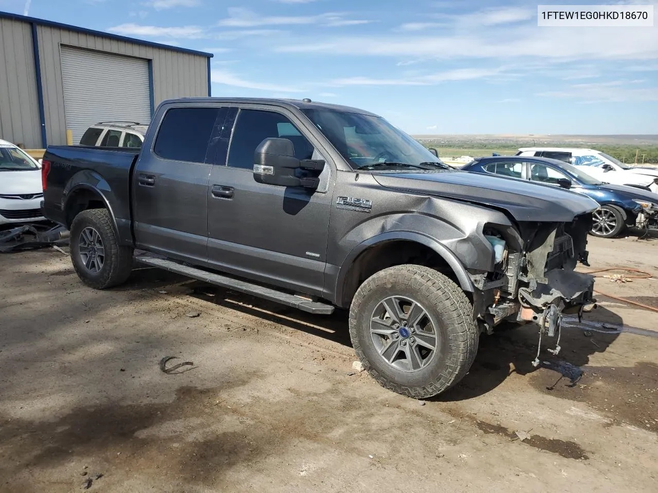 2017 Ford F150 Supercrew VIN: 1FTEW1EG0HKD18670 Lot: 67278744