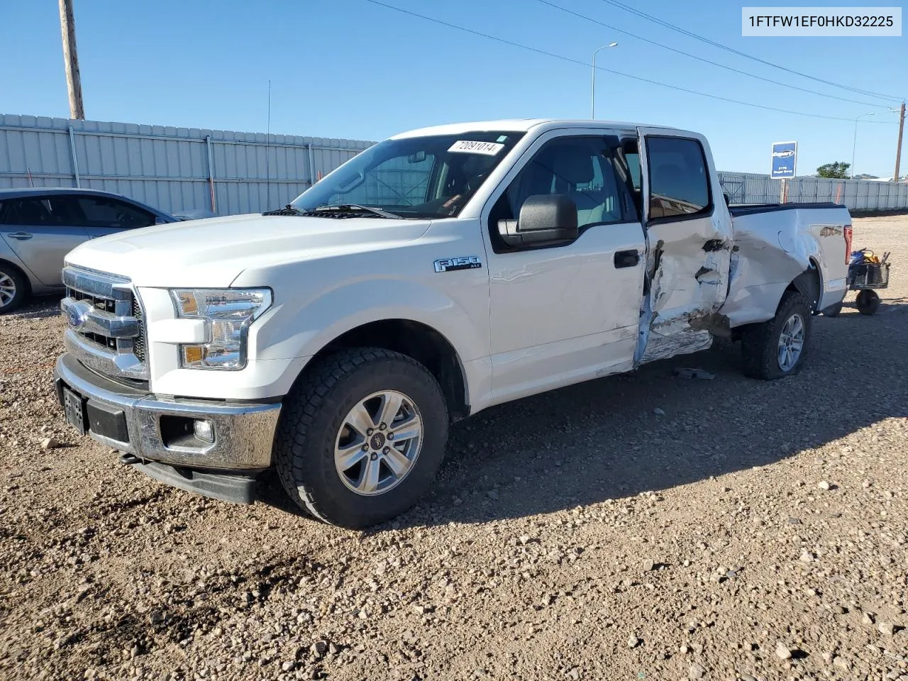 2017 Ford F150 Supercrew VIN: 1FTFW1EF0HKD32225 Lot: 72091014