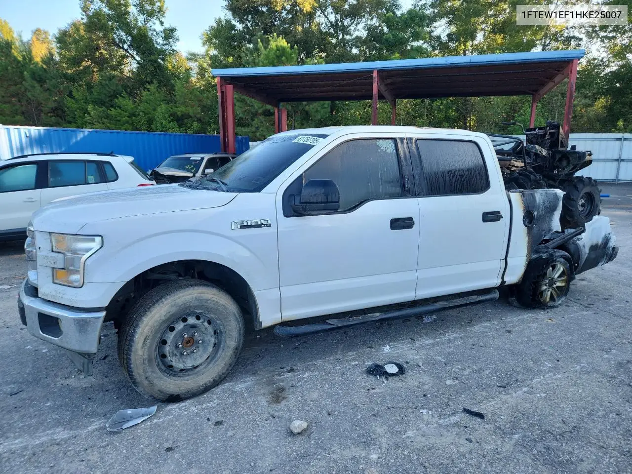 1FTEW1EF1HKE25007 2017 Ford F150 Supercrew