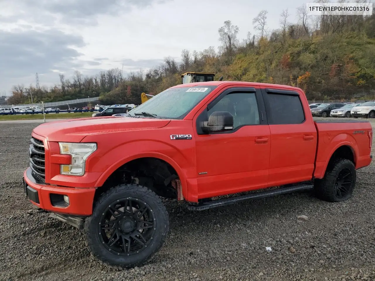 1FTEW1EP0HKC01316 2017 Ford F150 Supercrew