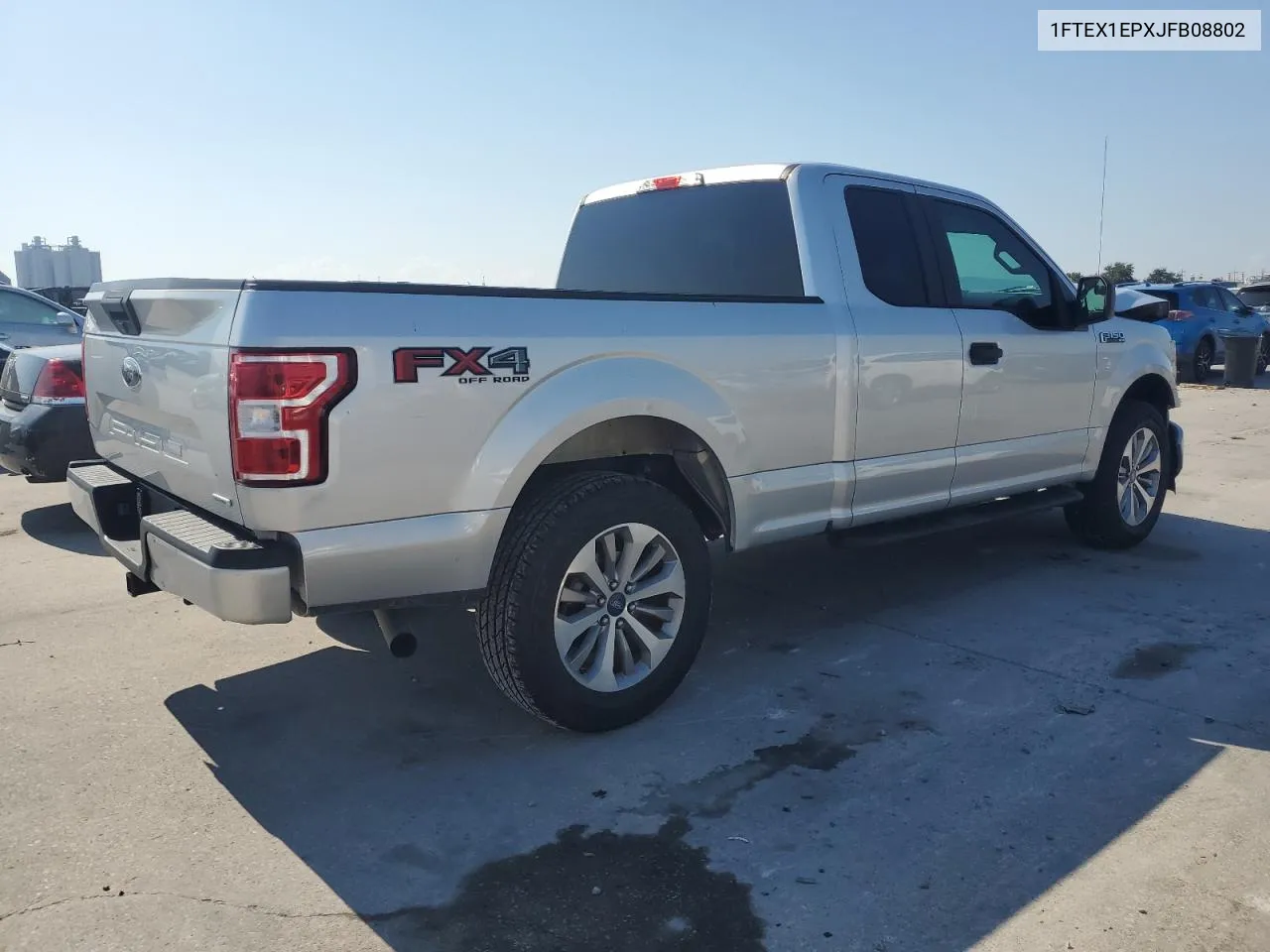 2018 Ford F150 Super Cab VIN: 1FTEX1EPXJFB08802 Lot: 72381274