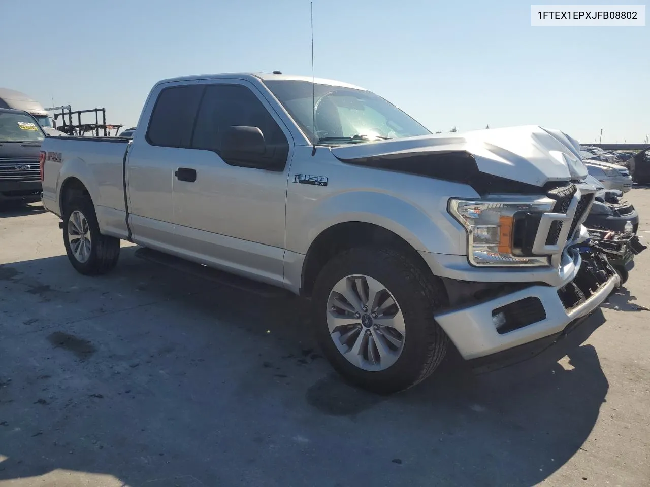 2018 Ford F150 Super Cab VIN: 1FTEX1EPXJFB08802 Lot: 72381274