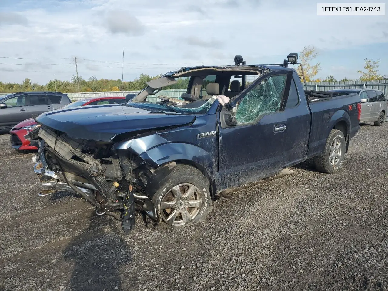 1FTFX1E51JFA24743 2018 Ford F150 Super Cab