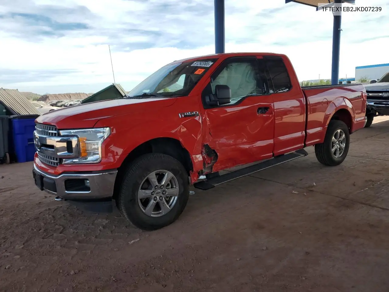 1FTEX1EB2JKD07239 2018 Ford F150 Super Cab