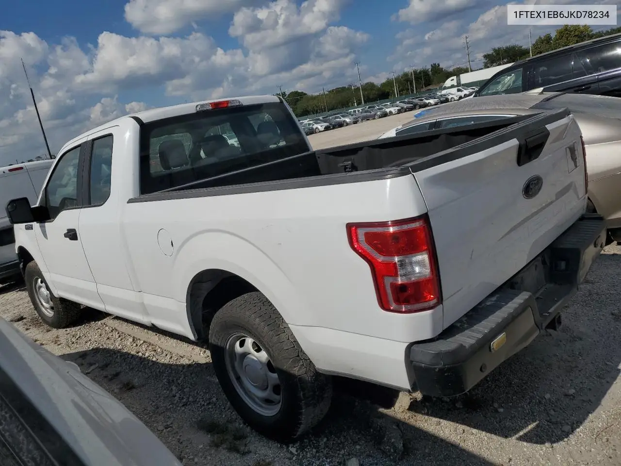 1FTEX1EB6JKD78234 2018 Ford F150 Super Cab