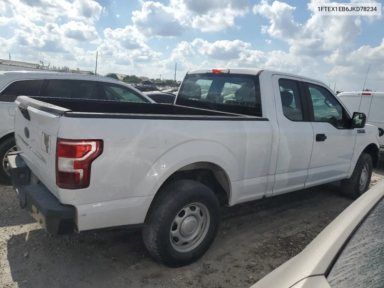 1FTEX1EB6JKD78234 2018 Ford F150 Super Cab