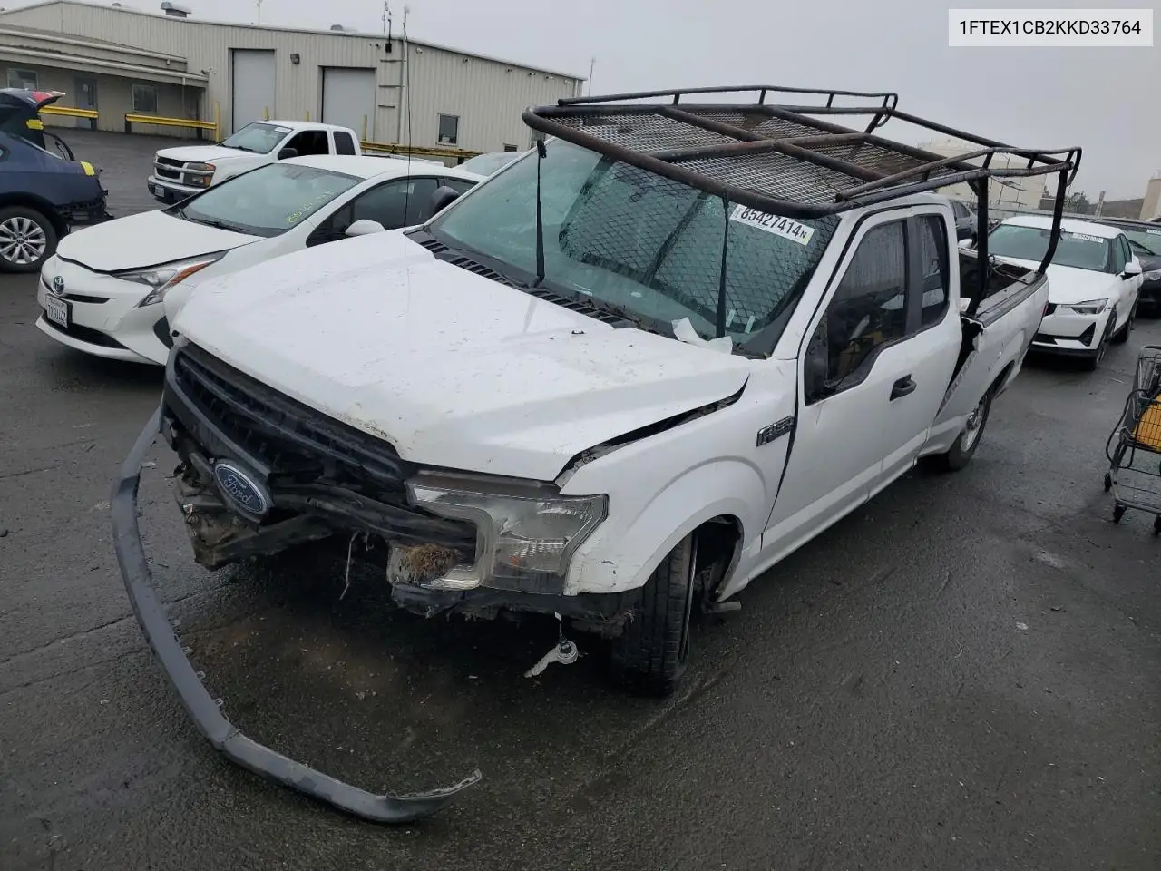 1FTEX1CB2KKD33764 2019 Ford F150 Super Cab