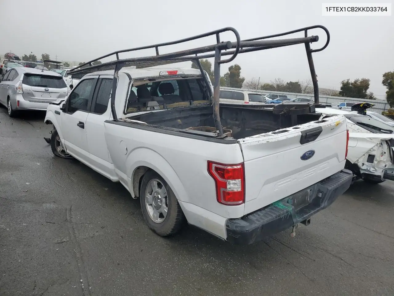 1FTEX1CB2KKD33764 2019 Ford F150 Super Cab