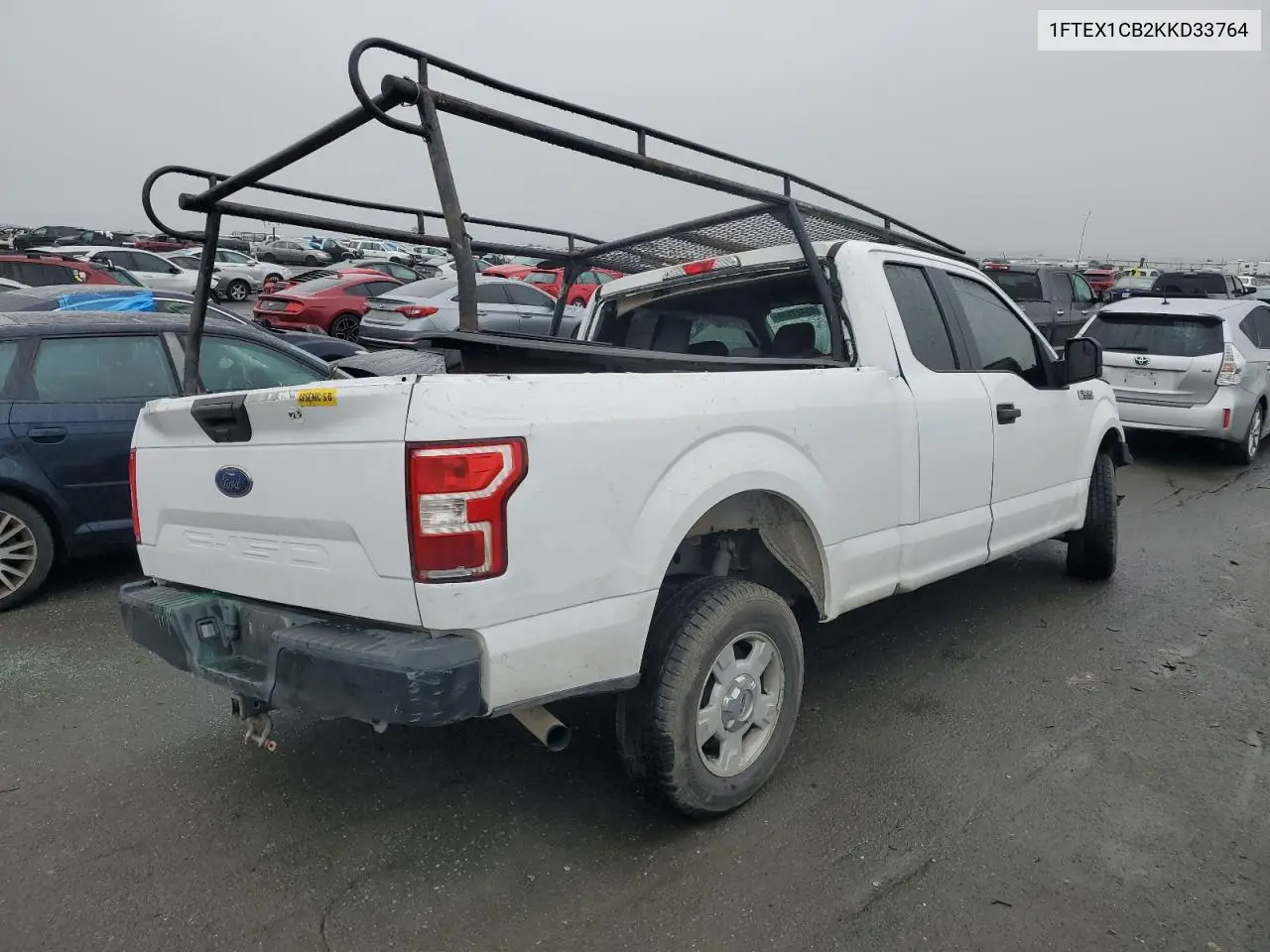 1FTEX1CB2KKD33764 2019 Ford F150 Super Cab