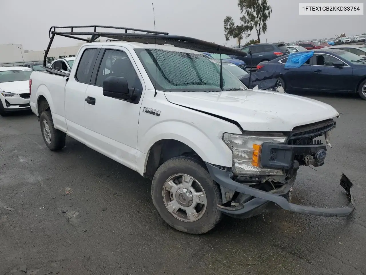 1FTEX1CB2KKD33764 2019 Ford F150 Super Cab